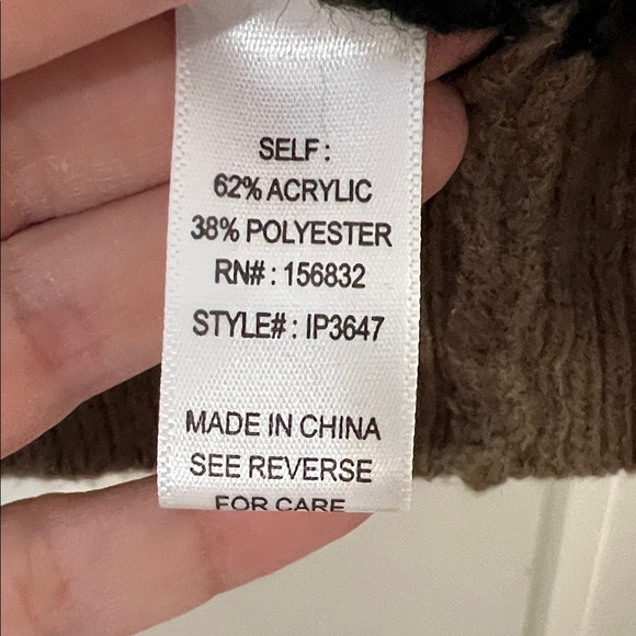 BiBi Brown and Black Leopard Print Sweater - Picture 4 of 6